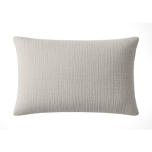 Paire de Taies d'oreiller gaze de coton lavé gris glacier