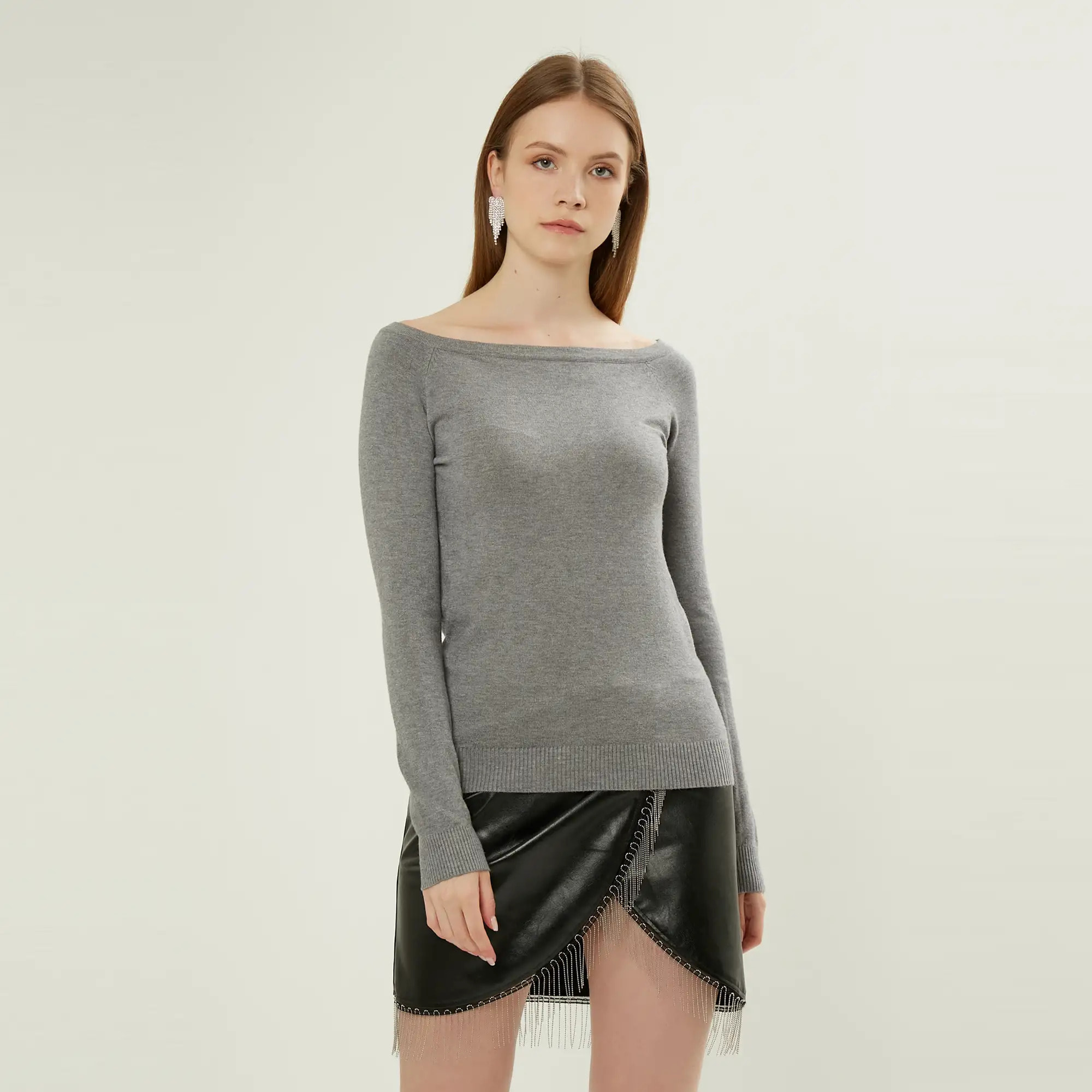 PULLOVER A COLLO LARGO DI LINEA BASIC