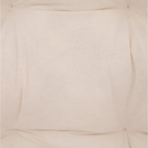 Fauteuil "Neta" - rotin et coton - blanc