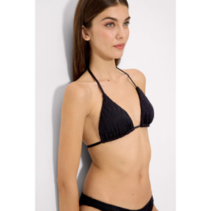 Top bikini a triangolo Nero