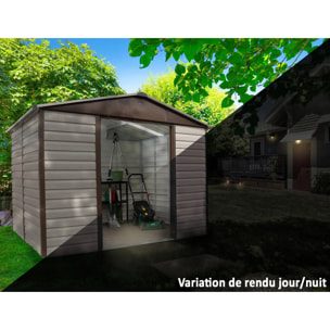 Abri de jardin métal Yardmaster 4,2 m² + kit d'ancrage