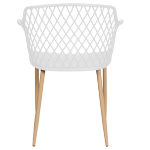 Fauteuil Malaga Blanc - Lot De 2