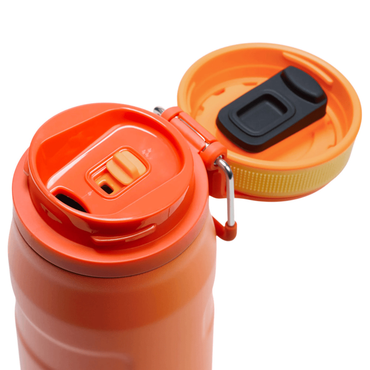 Botella de agua Isotermica Con Pajita - 0,7L - ICEFLOW™ BOTTLE TWIST FLIP 2.0 - Goldenrod Coral