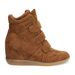 Sneakers marroni tacco 7 cm