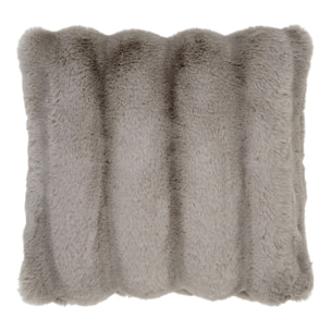 Galena Cuscino in pelliccia sintetica grigia 45x45 cm