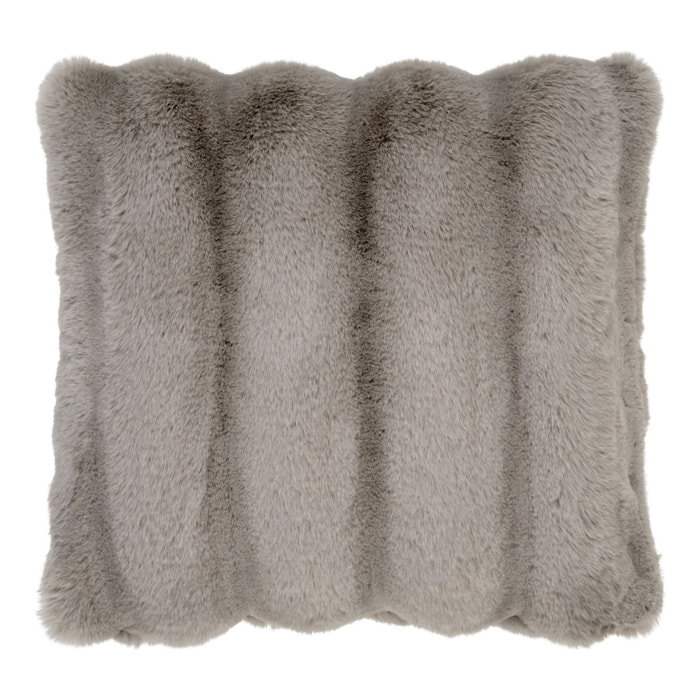 Galena Cuscino in pelliccia sintetica grigia 45x45 cm
