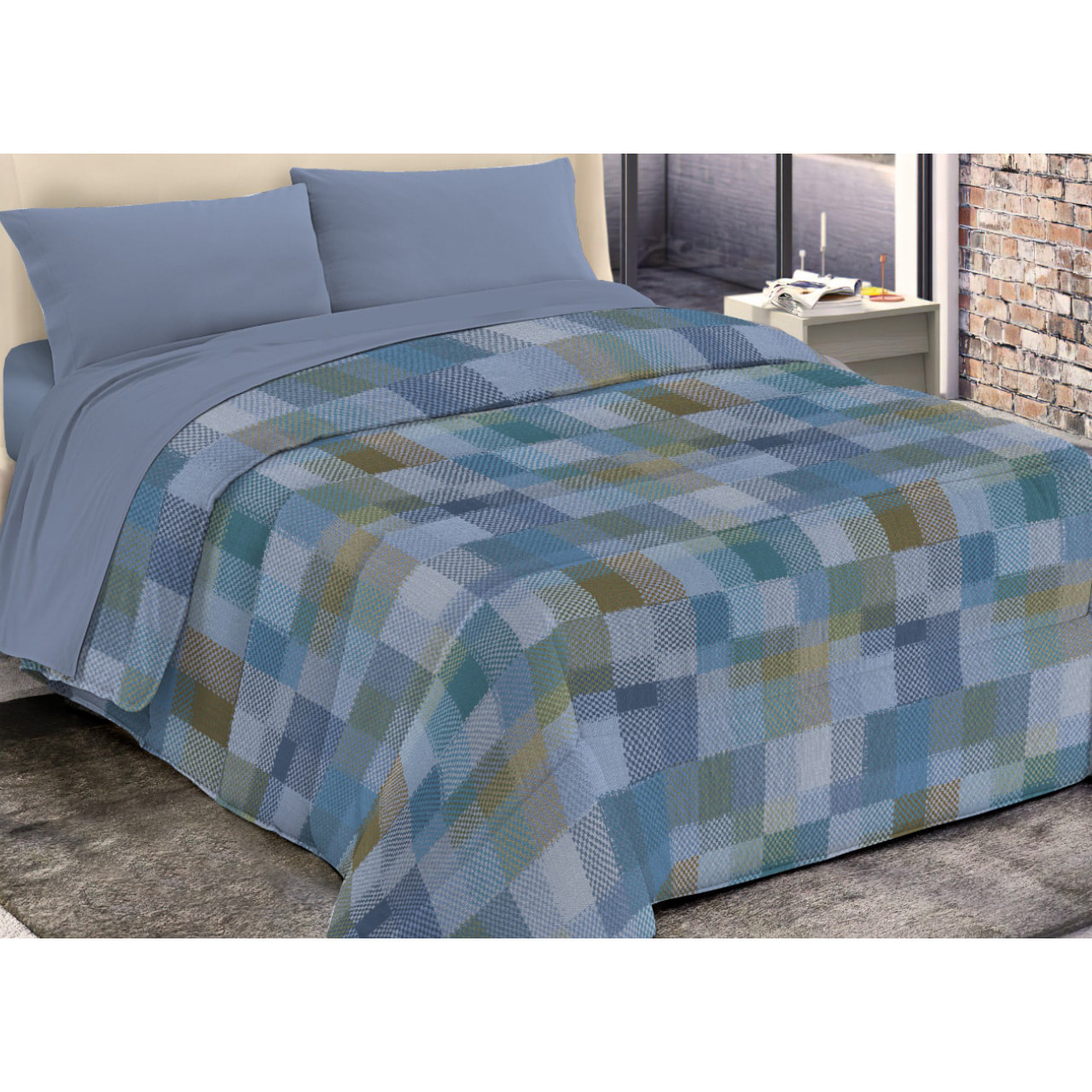 Trapunta Invernale 300gr Diadema Fantasia Quadri D20