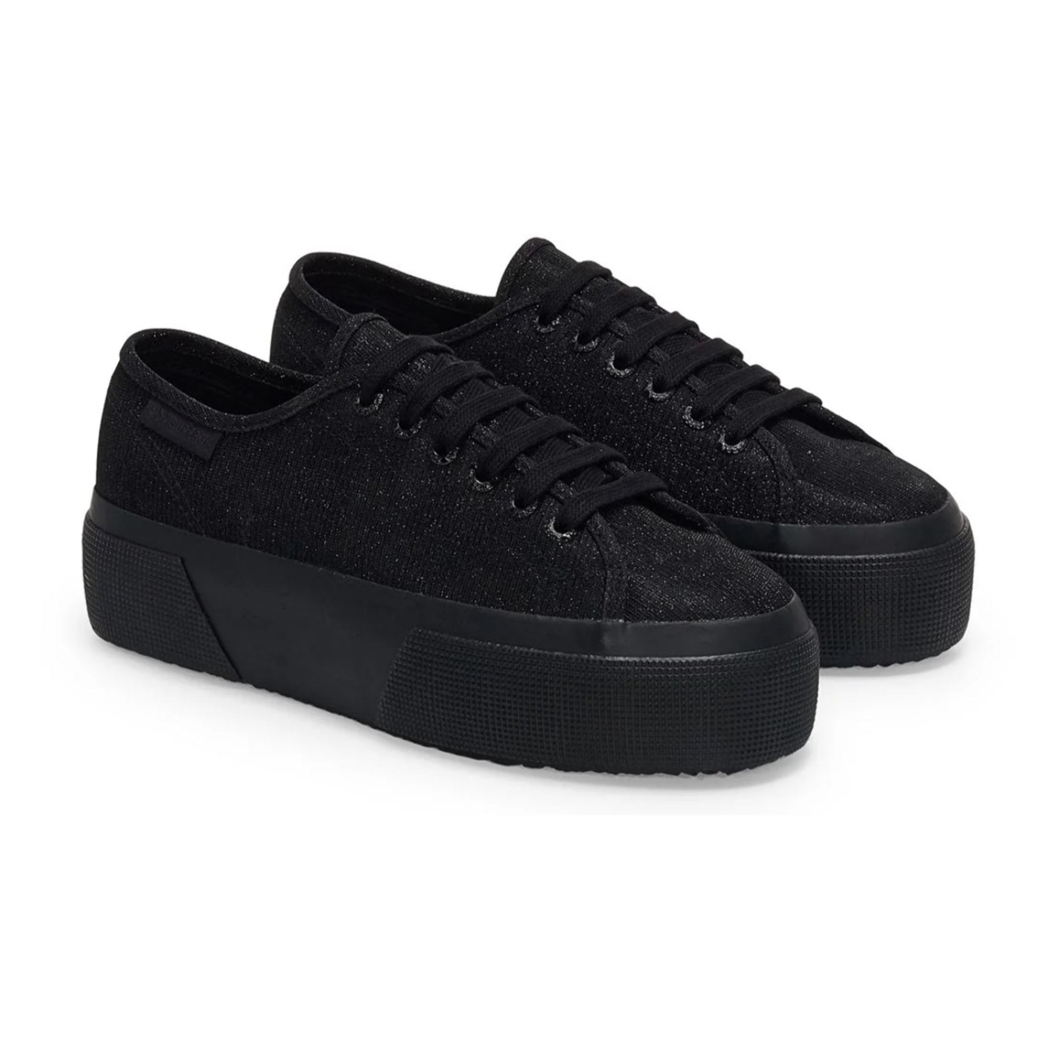 Superga - Scarpe da donna Donna Nero - 3790 Platform Jersey Lame Leggera