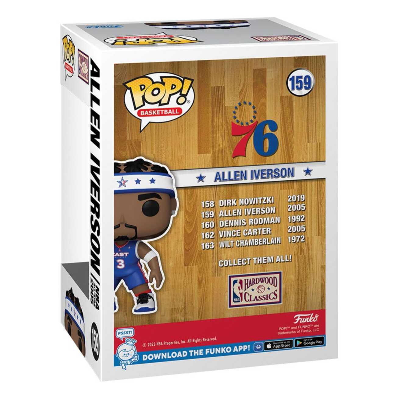 Nba Legends All Stars Pop! Sports Vinile Figura Allen Iverson (2005) 9 Cm Funko