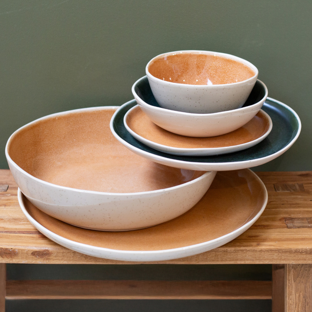 Lot de 6 assiettes creuses, CORALIA