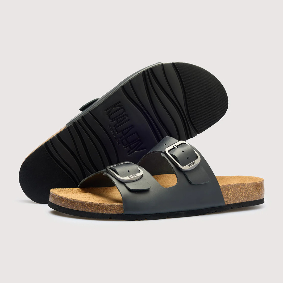 Sandalia Bio Piel Azul Marino - Cherokee