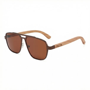Gafas de Sol Feler 1517-2 Polarizadas de Madera Unisex 55 mm