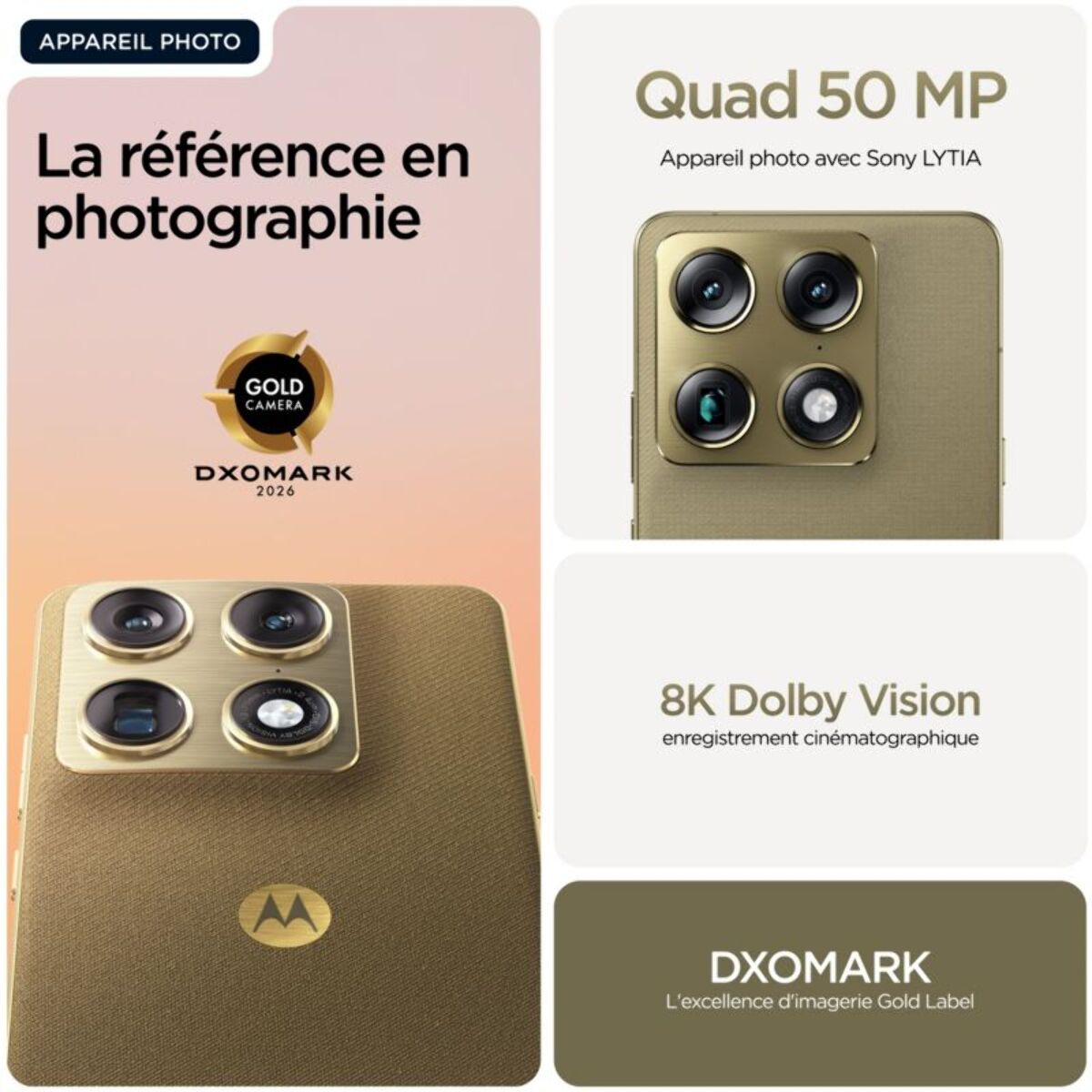 Smartphone MOTOROLA Signature 5G 512Go Vert Olive