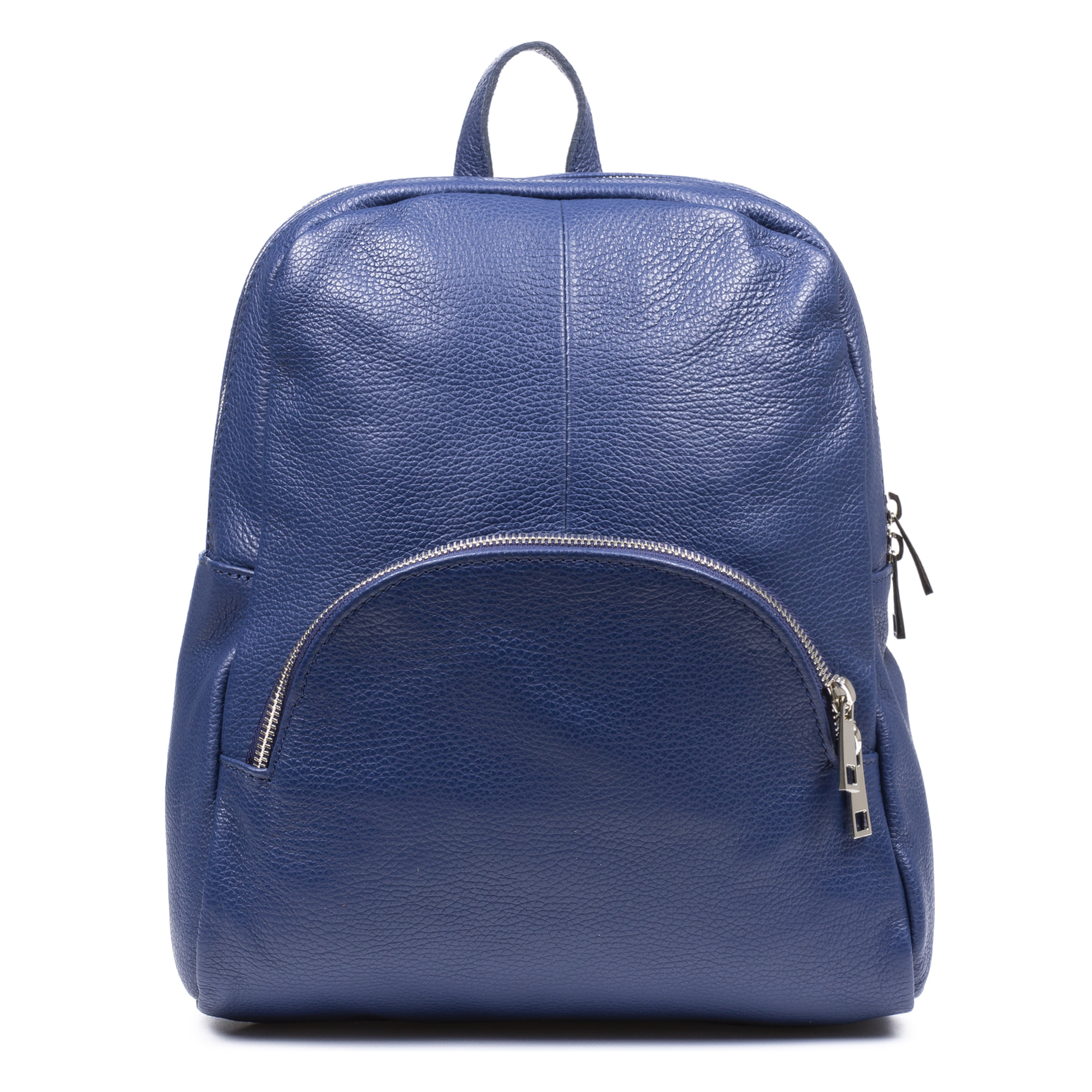 FIRENZE ARTEGIANI Monastier Borsa zaino da donna. Dollaro vera pelle Made in Italy 28x8x32 Cm. Colore blu marino