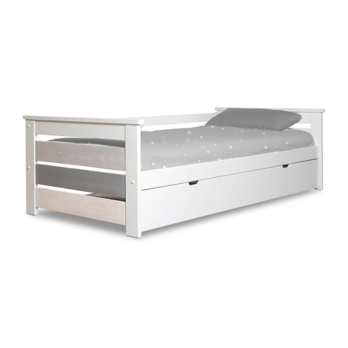 Cama doble juvenil Ocean Blanco - Vintage Colors