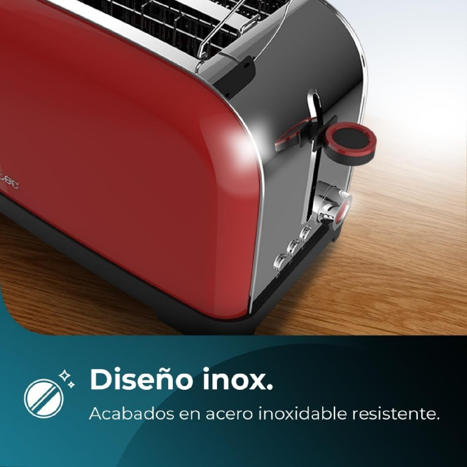 Cecotec Grille-pain vertical Toastin' time 1500 Red