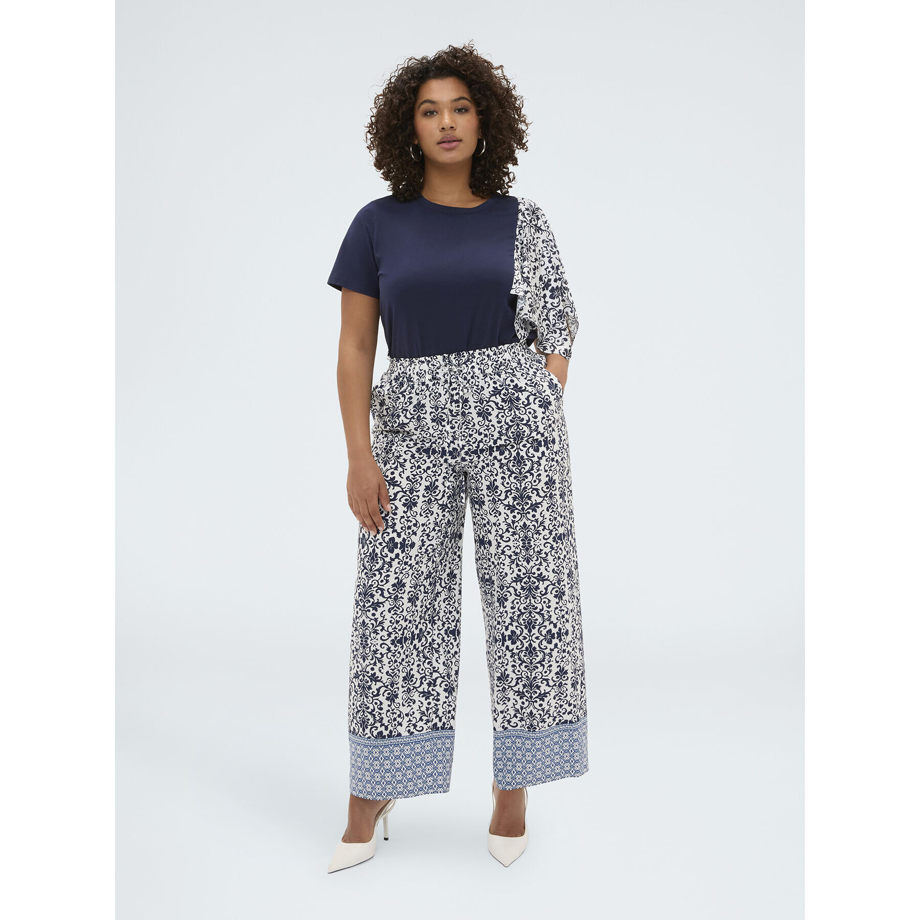 Fiorella Rubino - Pantalones Wide Leg de viscosa - Azul