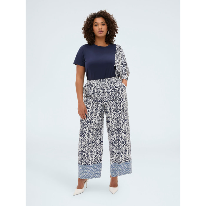 Fiorella Rubino - Pantalones Wide Leg de viscosa - Azul