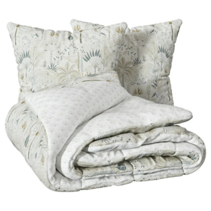 Parure de lit imprimée "Sonie" blanc 240x220cm