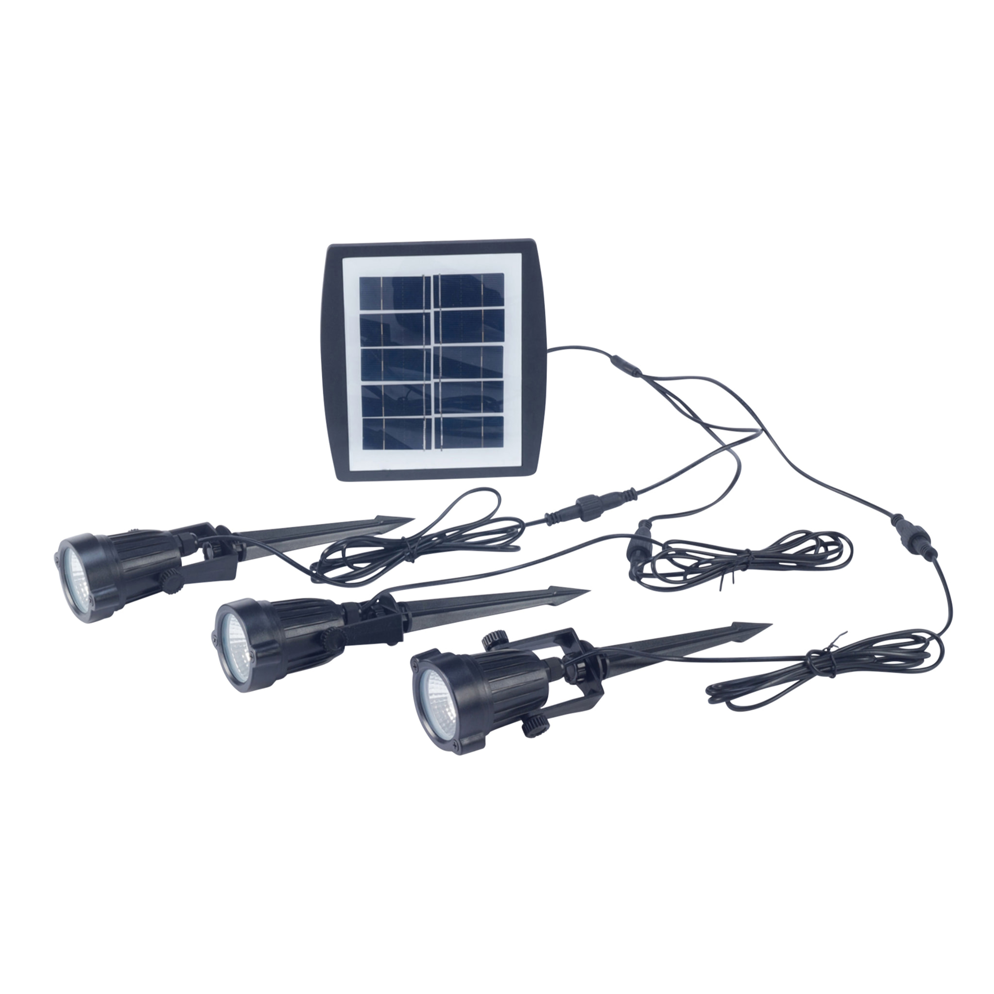 Forlight Proyector Solar LED Exterior IP65, 15W Luz Blanca Fría 6500K, Resistente al Agua y Golpes, Instalación Fácil con Pinchos, Ecológico y Versátil para Jardines y Terrazas