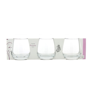 Lot de 3 gobelets 34cl en verre FLORENCE
