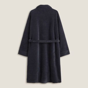 Bata para hombre de chenilla y borreguito Musk color azul oscuro Poliéster
