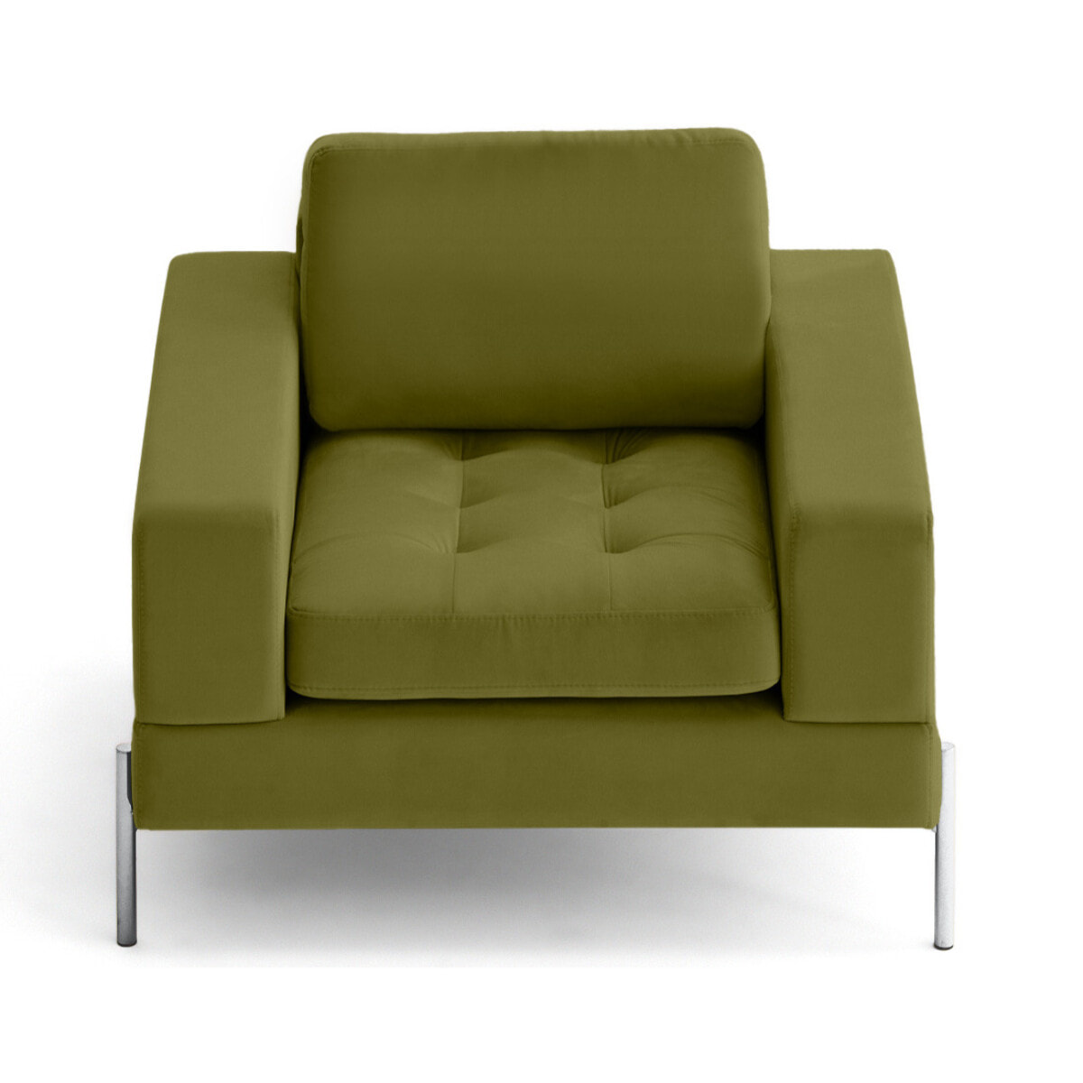 Isaure - fauteuil en velours - Vert Olive