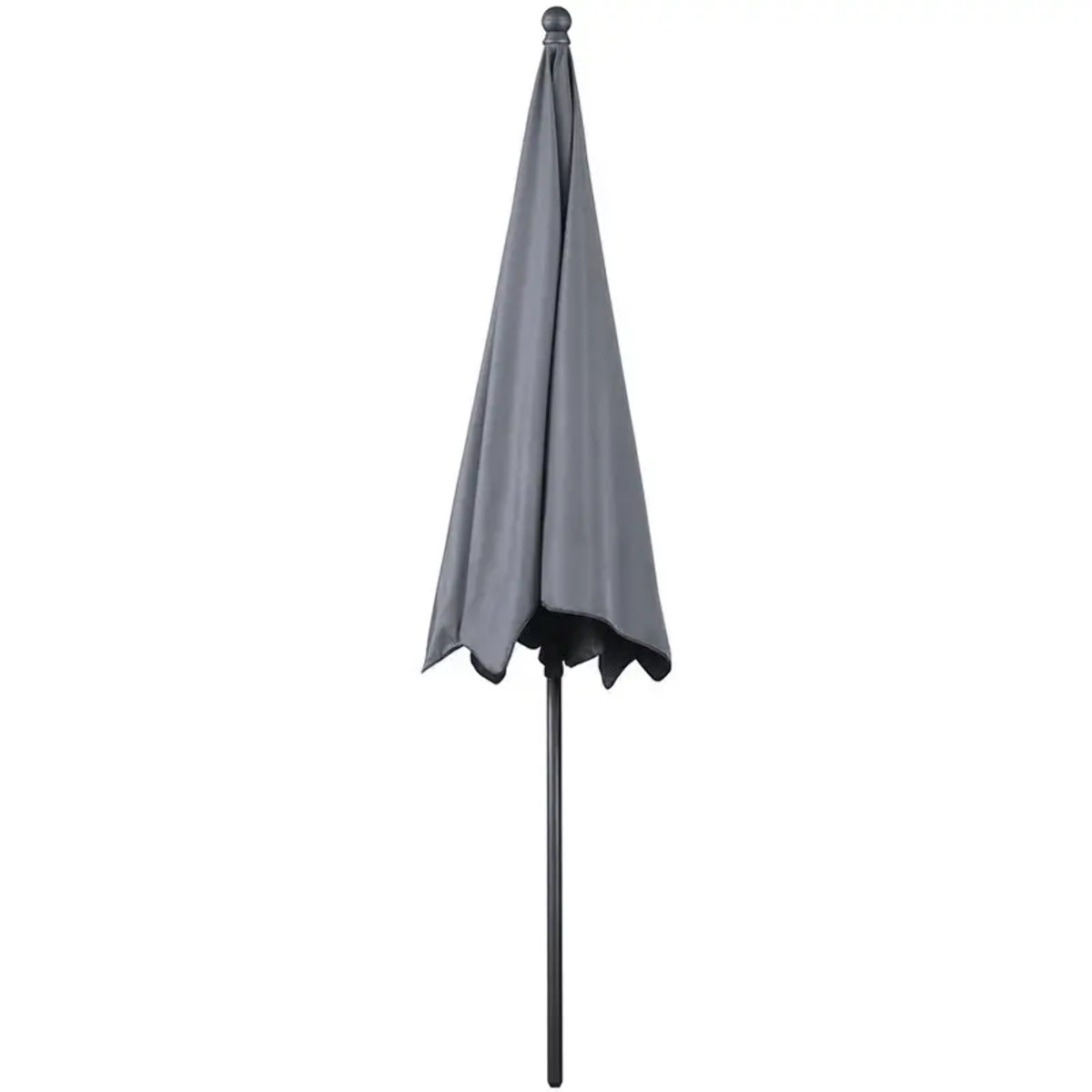 Ombrellone Rettangolare Da Giardino Parasole Balcone Inclinazione Regolabile Anti UV Impermeabile Per Mare Spiaggia Piscina Terrazzo 198x125 Cm Grigio