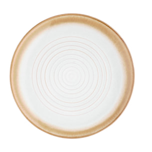 Assiette COSMOS Ø27,5cm - 6 pièces - Crème