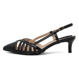 Slingback Donna colore Nero-Altezza tacco:6cm