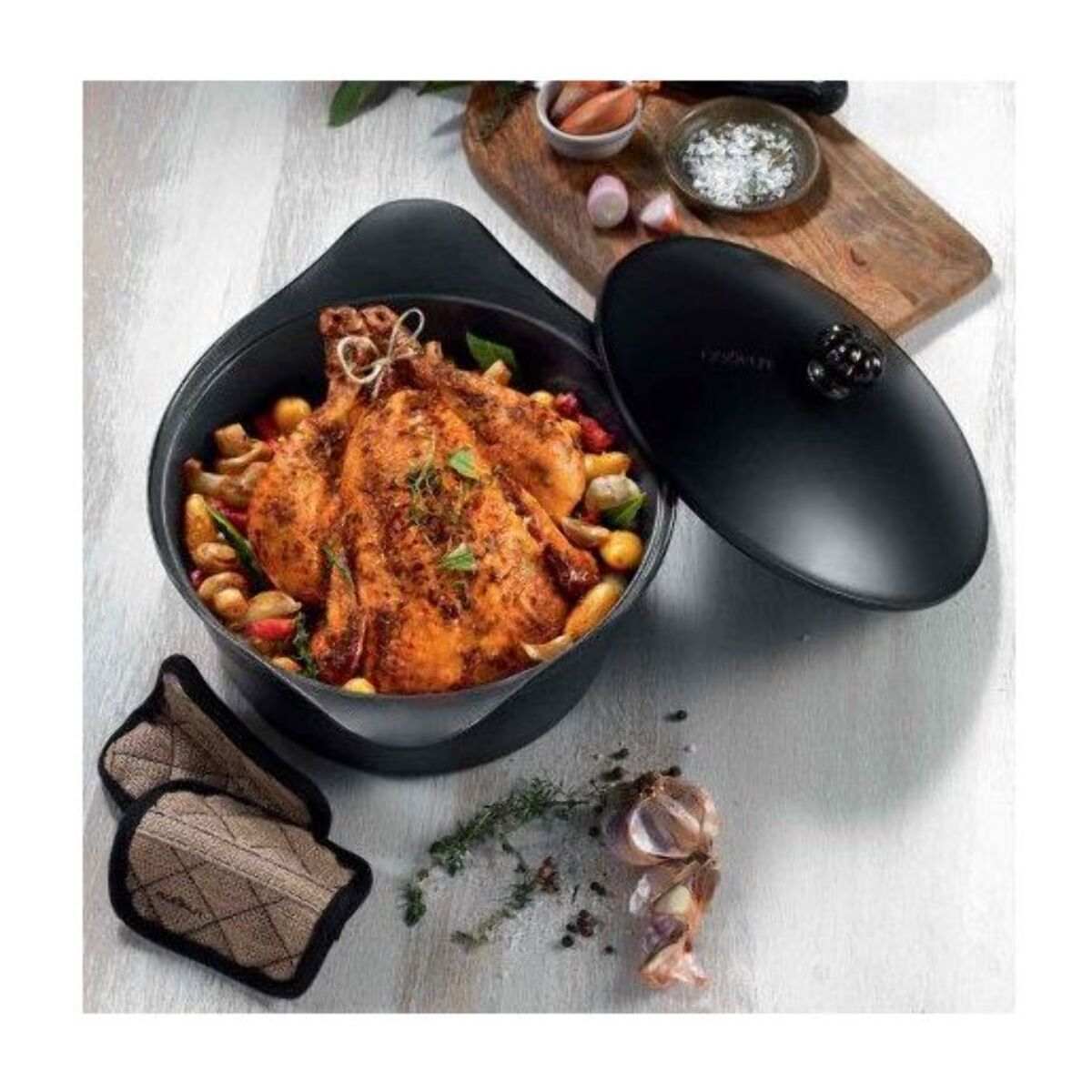 Poignée cocotte COOKUT COCOTTE CITROUILLE CERAMIQUE GRAPHITE