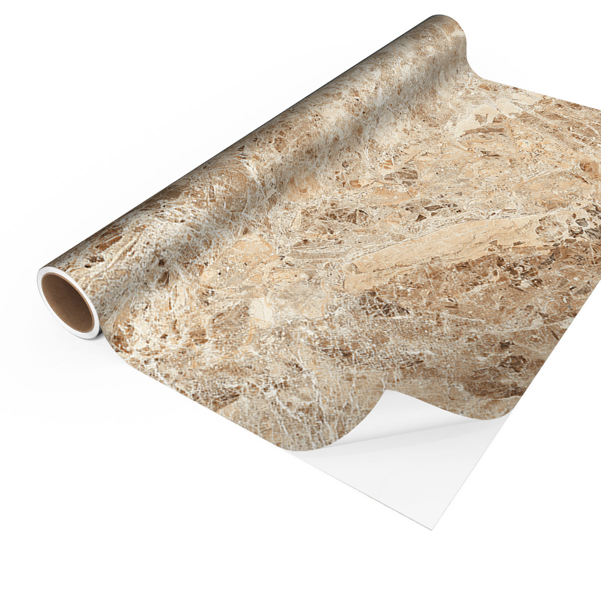 Revêtement sticker sol - MARBRE DE ANCÔNE - Rouleau adhésif Protection Anti-dérapant