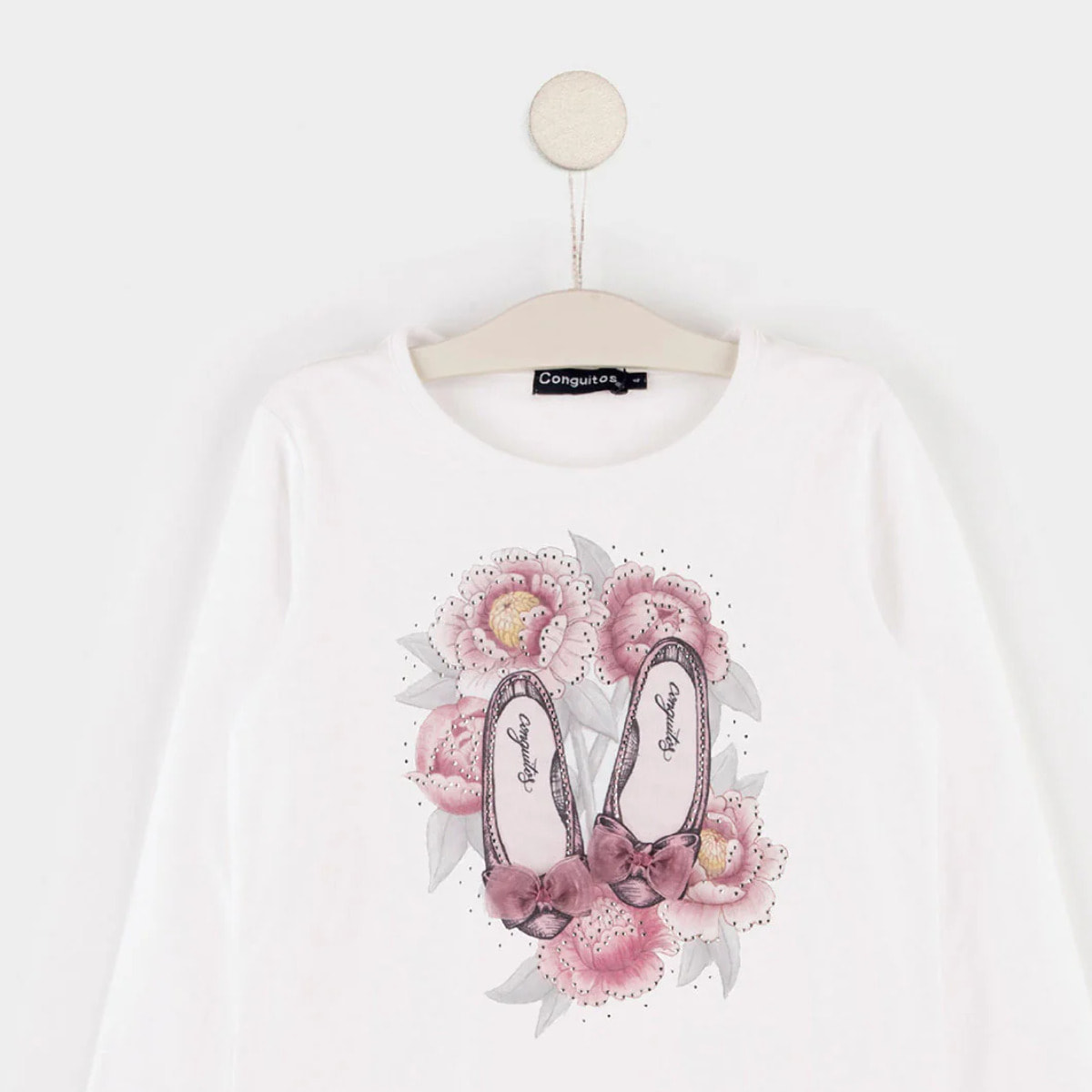 T-shirt in cotone "Ballerine" per bambine