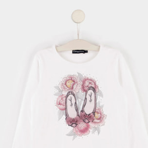 T-shirt in cotone "Ballerine" per bambine