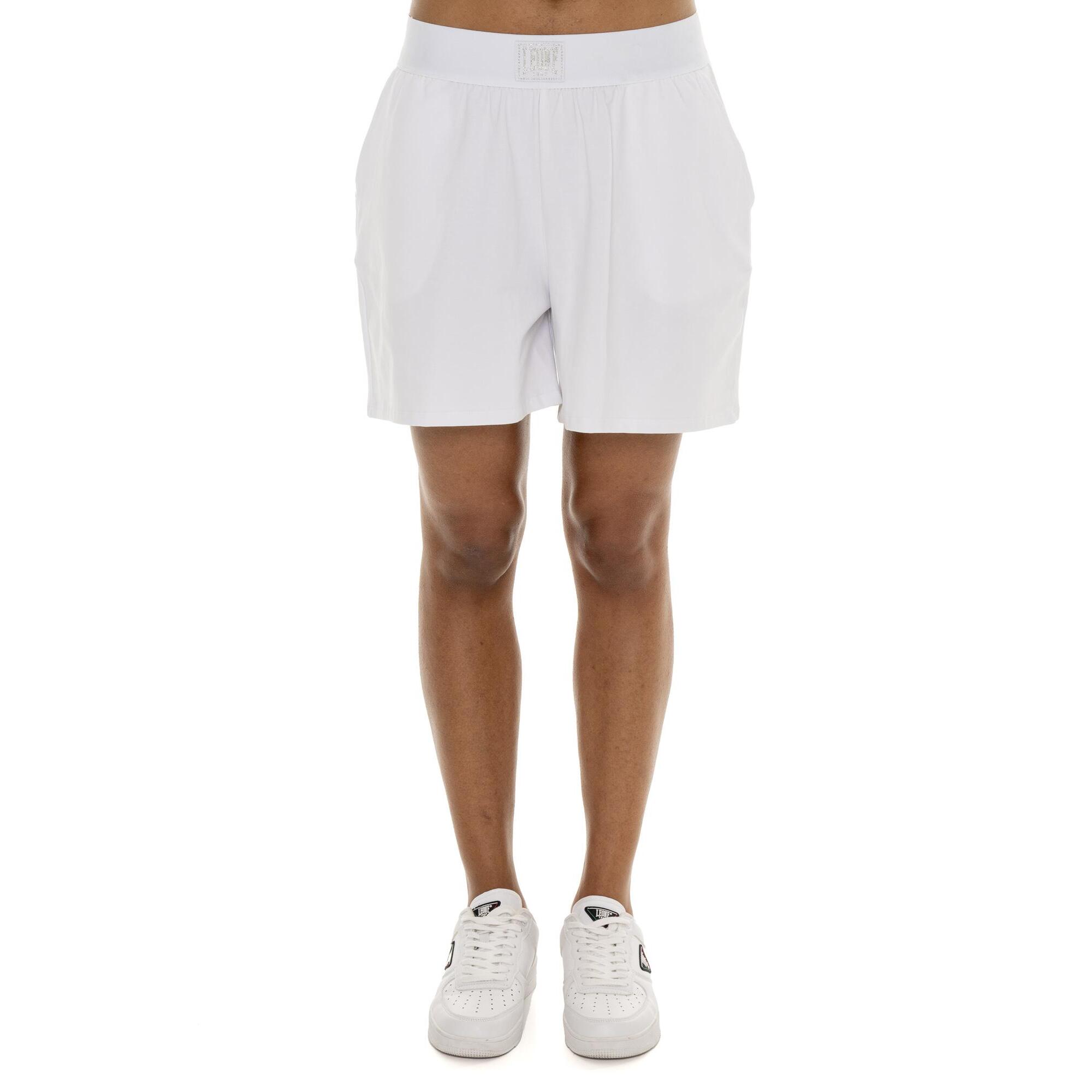 Bermudas mujer Leone 1947 Apparel en algodón elástico con parche boxeo. Estilo deportivo.