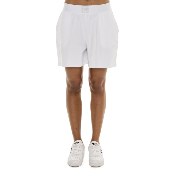 Bermudas mujer Leone 1947 Apparel en algodón elástico con parche boxeo. Estilo deportivo.