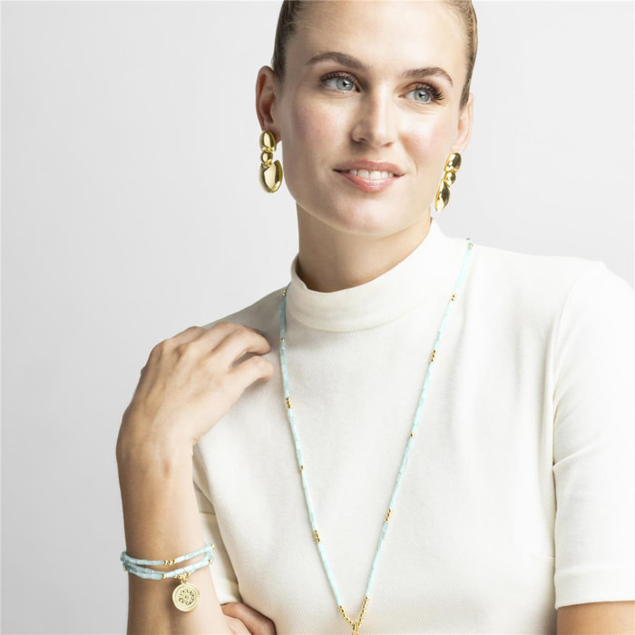 Pendientes acabado oro 18k