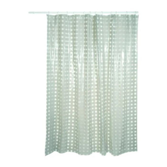 Rideau de douche PVC 180x200cm Taupe - Anneaux inclus MSV