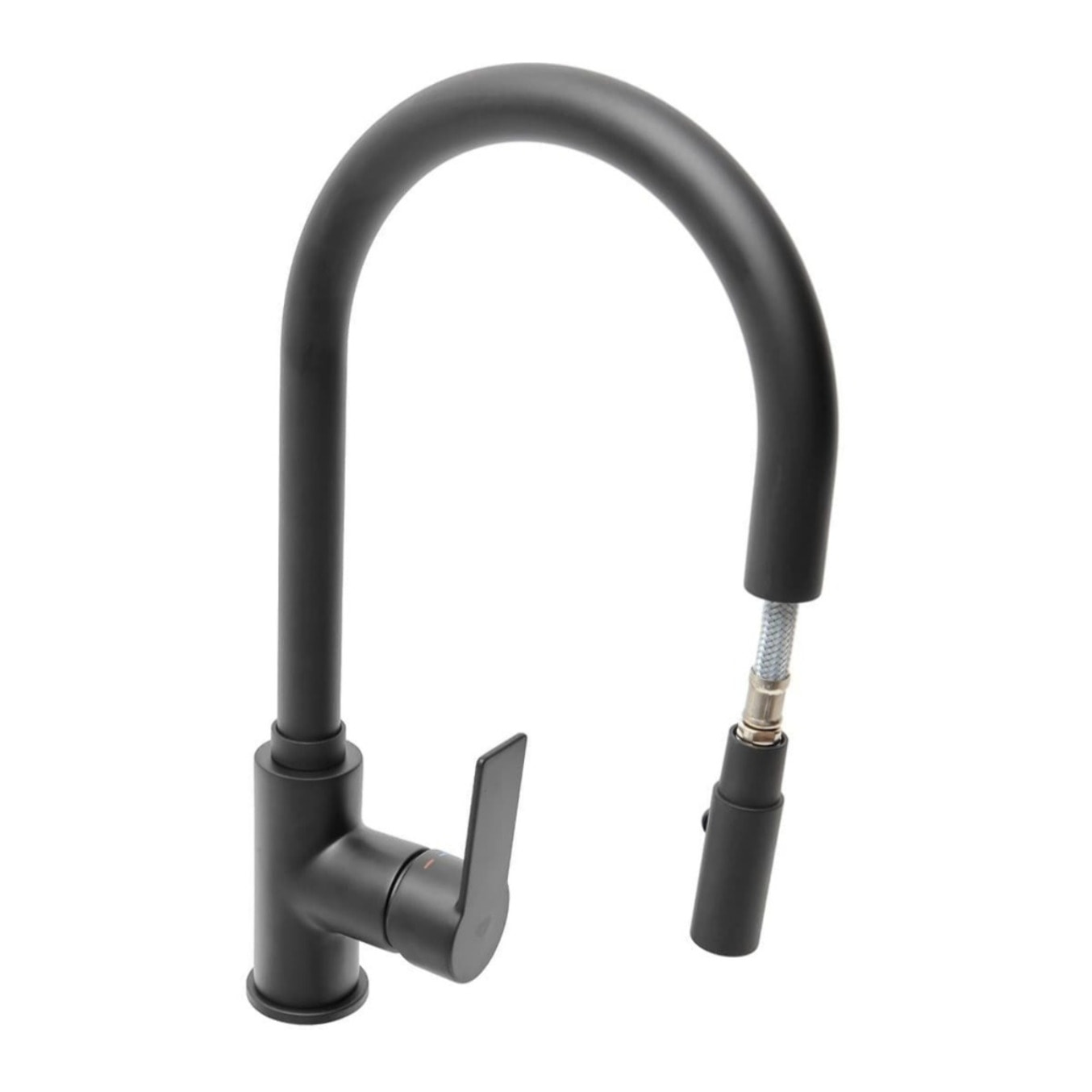 Mélangeur évier Swiss Aqua Technologies B-Way avec bras pivotant, 2 jets noir mat SATBSBW183