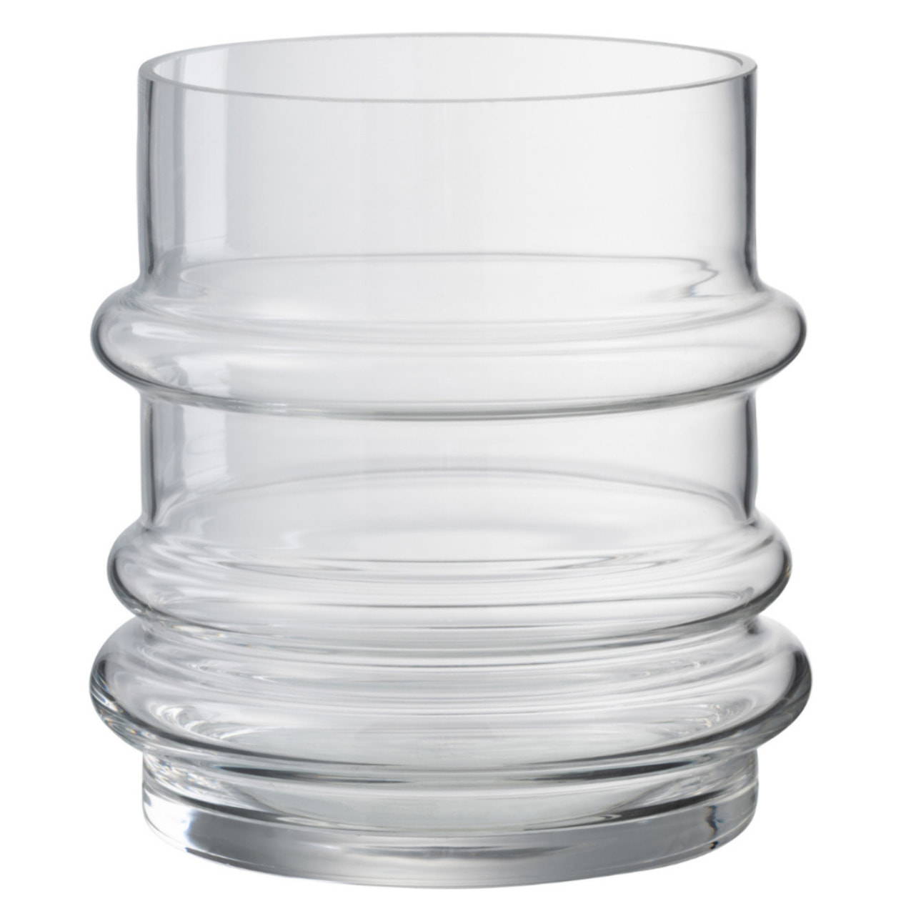 J-Line vase Bord - verre - transparent - small - Ø 15 cm