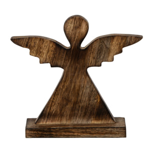 J-Line Ange sur base brillant - bois de manguier - vert/naturel - small