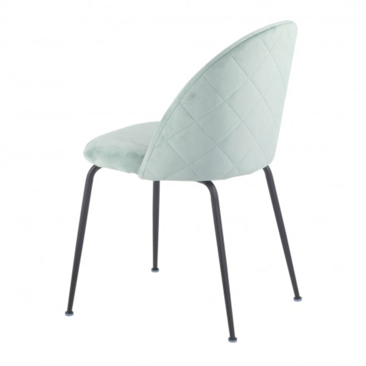 Chaise design en velours dossier capitonné - CLEA