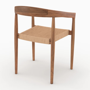 Lot de 2 chaises en bois de teck et corde synthétique - Bali