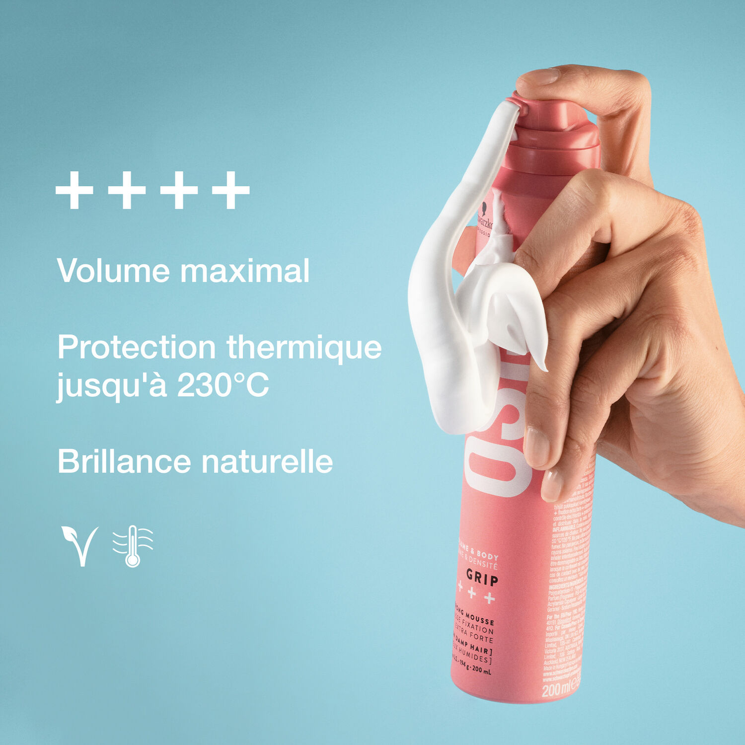 Osis+ Grip - Mousse fixation Extra 200 ml