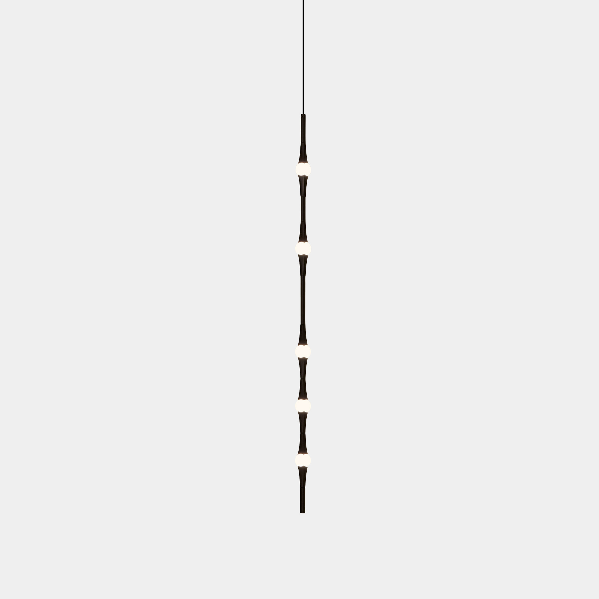 LEDS C4 Colgante Dew Vertical 992mm LED 13 Blanco cálido - 2700K DALI Negro 782lm