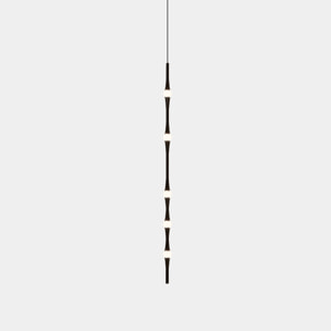 LEDS C4 Colgante Dew Vertical 992mm LED 13 Blanco cálido - 2700K DALI Negro 782lm