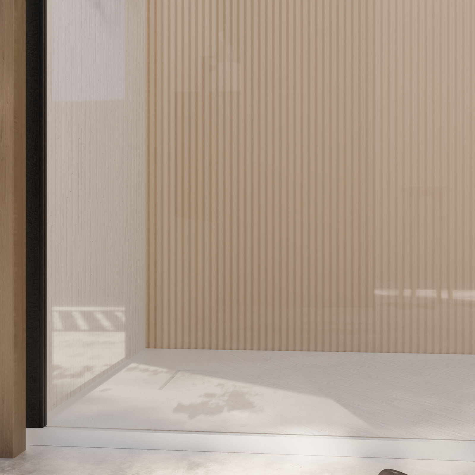 Paroi de Douche 80x200cm en Verre Trempé Transparent 8mm Anticalcaire - Profilé Noir Mat - LINA