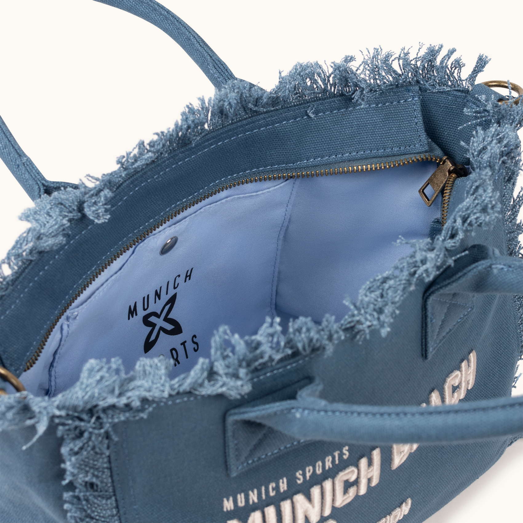Bolso Bandolera Denim de Algodón Reciclado con Flecos SCUBA DENIM CROSSBODY