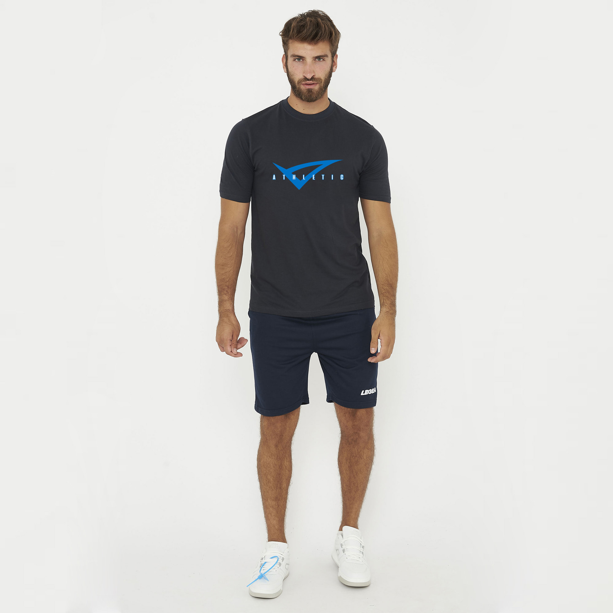 T-shirt in cotone da uomo MOVE MAN blu