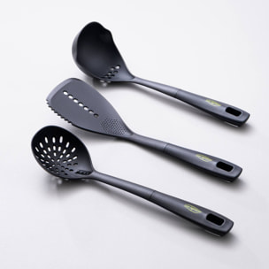 Set de 3 utensilios de cocina de nylon Xtra (cuchara ranurada, cazo y espátula) – San Ignacio
